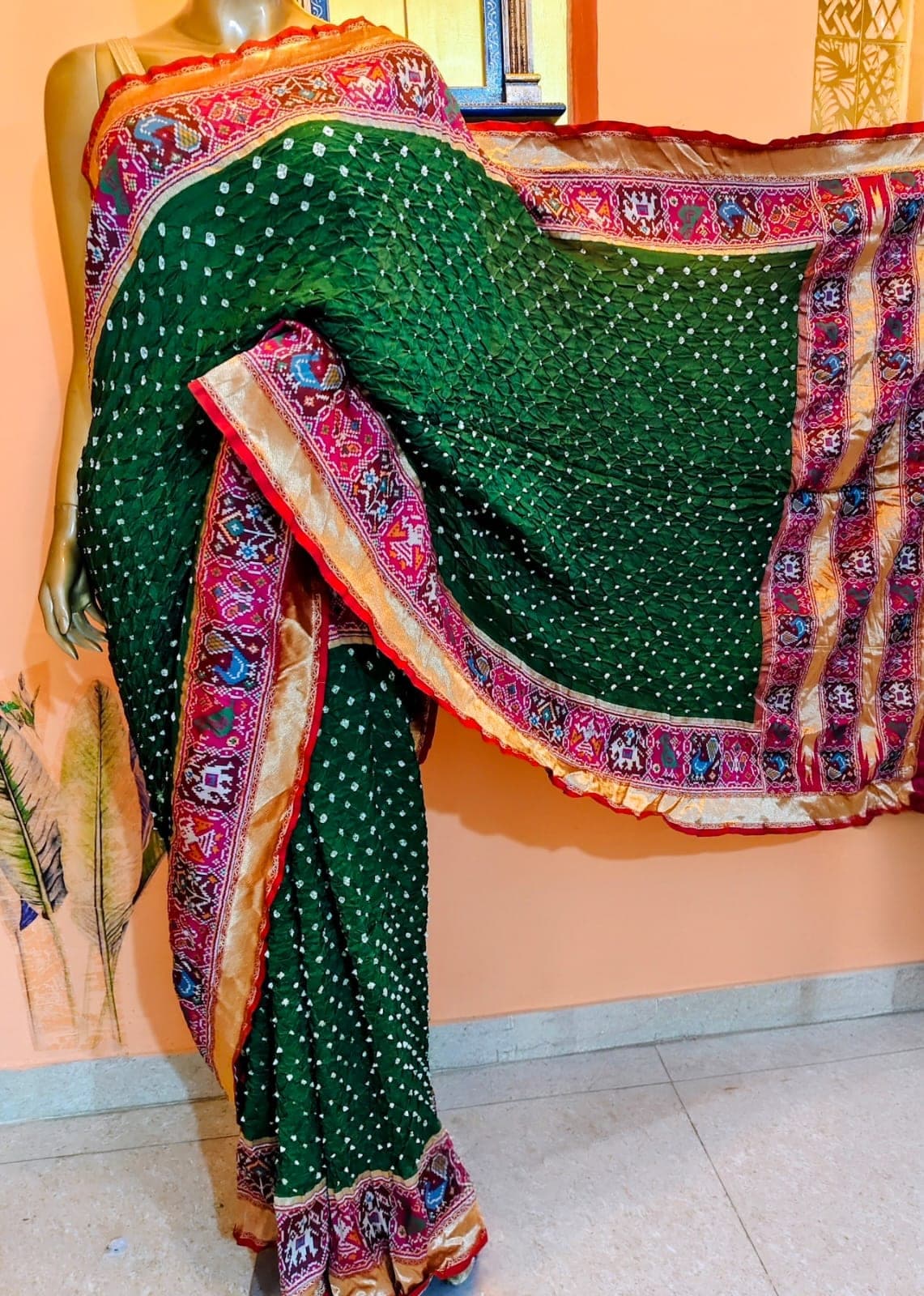 Drape of the emerald saree