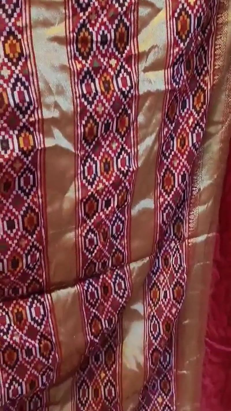 The indigo saree shown in motion